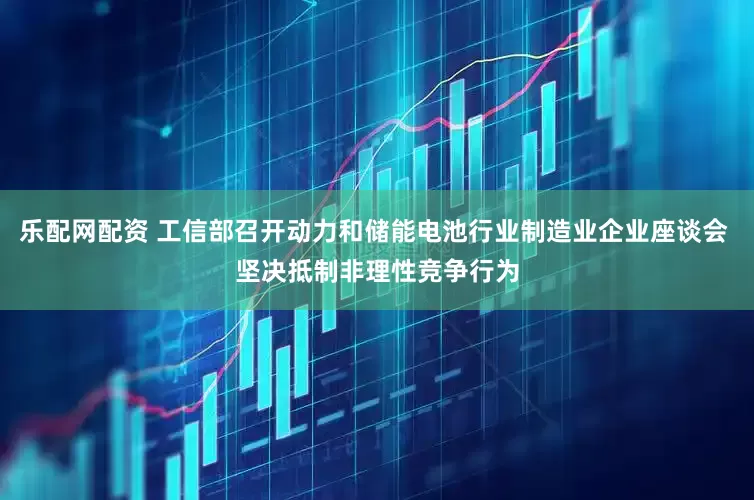 乐配网配资 工信部召开动力和储能电池行业制造业企业座谈会 坚决抵制非理性竞争行为